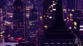 Night City Drone Video 4K Loop Video | No Copyright Motion Background Video