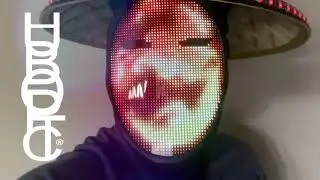 new DJ Mask - Customized App control Full Color RGB LED Mask Sound Reactive Music Sync