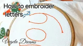 How to embroider letters 🪡 Back Stitch. Easy embroidery