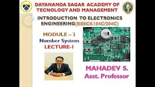 Introduction to Electronics Engineering Module -3 Lecture-1 by Mahadev S.