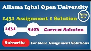 1431 solved assignment 1 spring 2021 || aiou 1431/5403 assignment 1 solution spring 2021