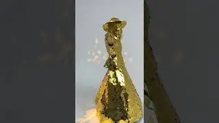 Get ready with our Gold Mirror Living Statue