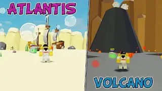 UNLOCKING THE VOLCANO AND ATLANTIS WORLDS IN CLICKING SIMULATOR 2!