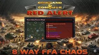 Command and Conquer Red Alert Remastered 8 Way FFA Chaos 
