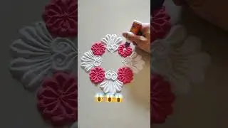 Beginning freehand rangoli #shorts #viralshorts #youtubeshorts #rangolishorts