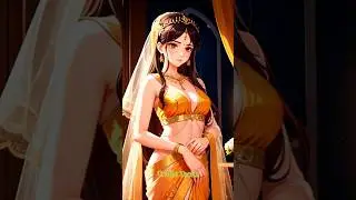"Bridal Bliss: Anime Inspired Saree Costume"#bride