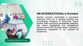 HR International - Interview Drive for Trading and contracting company, Saudi Arabia.#staffingagency