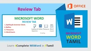 MS Word Tamil | Spelling & Grammar Check | Thesaurus | Word Count