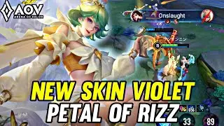 AOV : NEW SKIN VIOLET PETAL OF RIZZ GAMEPLAY - ARENA OF VALOR LIÊNQUÂNMOBILE ROV
