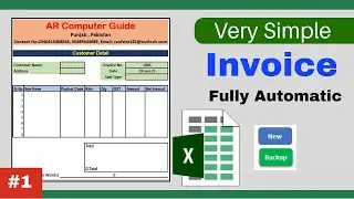 Create Invoice Format in MS Excel | Excel Tutoring | Part 1 | AR Computer Guide