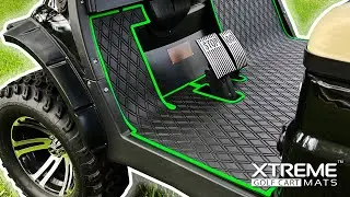 UPGRADE YOUR CART with Xtreme Mats Full Coverage Golf Cart Floor Mats - ICON, EZGO, Club Car, Yamaha