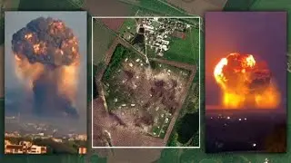 New satellite image of the huge explosion site in Khmelnitsky Ukraine