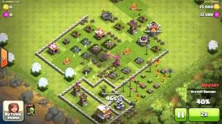 Insane Goblin Raid! 100% Clash Of Clans!!!