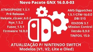 New Package GNX 16.0.0-03 (Atmosphere Finished) Update Nintendo Switch (V1, V2, Lite and Oled).