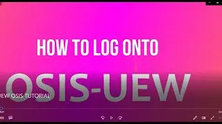How To Set and Log Onto UEW OSIS Students Portal