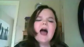 angry girl singing on webcam (fuck)- i will always love you