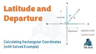 Latitude and Departure in Surveying; Calculating Rectangular Coordinates (with Solved Example)