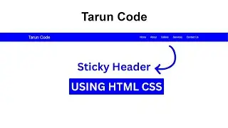 sticky header using pure html css with source code