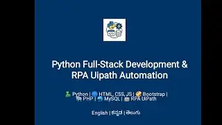 Learn Python Code & Automation, Web Development & RPA Uipath tutorials