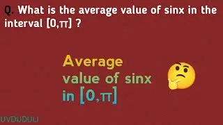average value of sinx in the interval [0,π] | average value of sinx in 0 to π #uvduduli