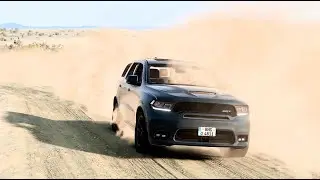 DODGE SUV lost bumper on a dirt road