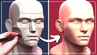 Sculpting a Male Head Tutorial | Blender 3D