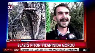 ELAZIĞ PİTON YILANINIDA GÖRDÜ