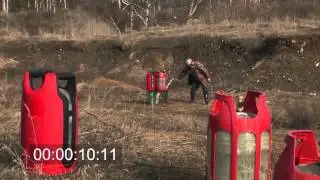 Взрыв газовых баллонов.  Безопасные газовые баллоны