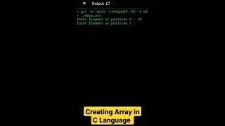 Creating Array Program in C Language | #shorts