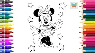 Микки Маус и друзья | Рисуем Минни Маус | Учимся рисовать  KidsColoring