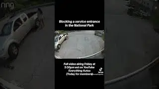 Blocking a service entrance in the National Park #gatlinburg #illegalparking #nationalpark