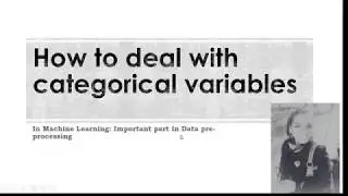 Categorical data in Machine Learning