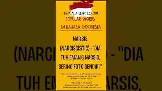 easy bahasa: what is NARSIS in Bahasa