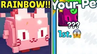 I GOT FIRST RAINBOW HUGE PIXEL CAT!! Pixel World/8 BIT Update in Pet Simulator X!