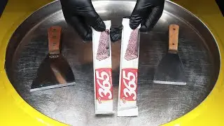 ASMR ICE CREAM - HOW TO MAKE 365 CHOCOLATE WAFER TO ICE CREAM ROLLS