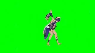 Candace Lavish Fortnite Emote Green Screen - Genshin Impact MMD
