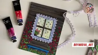 Деревенька моя / Кружевные наличники на окнах / рисуем деревенские мотивы / Boyarova_art