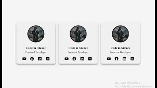 Beautiful User Card UI Design | Modern Profile Card + Social Icons🔥
