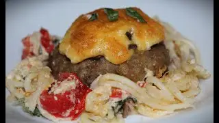 Мясные гнёзда с грибной начинкой. Meat nests with mushroom filling.