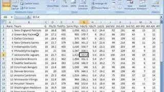 Freeze panes in Excel