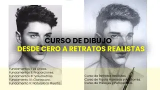 CURSO  DE DIBUJO REALISTA  A PRENDE A DIBUJAR DESDE 0 | Naturaleza Muerta | Retratos | Paisajes 🐱‍🏍