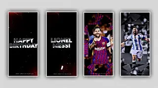 Trending Messi Birthday Video Editing in alight motion Malayalam | Messi Happy Birthday status Video