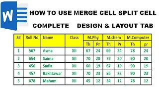MERGE/SPLIT CELL IN TABLE using MS-WORD