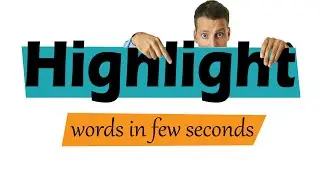 Highlight Text OR Words in your document in few seconds with a progress bar using VBA Makro