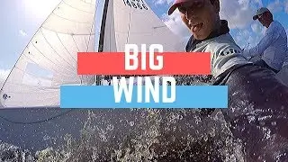 Lightning Sailboat PLANING on Super Windy Day