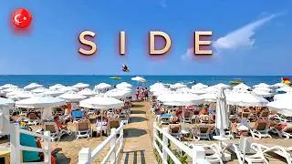 SIDE HOTELS PROMENADE 📍 Currently Walking tour Beach & Shopping TÜRKIYE 