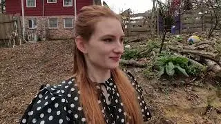 Spreading Woodchips throughout the Garden