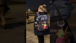 Wearing muck boots in Milan Airport