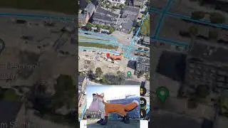 Giant Fox 🦊 Sculpture on google earth and map 