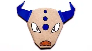 Pokemon Tauros. Easy Origami Tutorial
